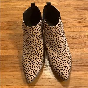 Leopard print booties size 10